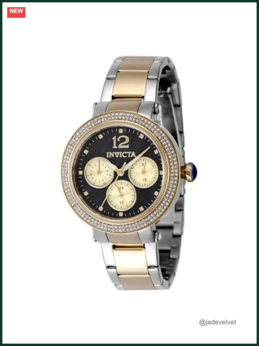 Invicta Bolt Lady 37mm Stainless Steel Gold Tone Dial Quartz Watch